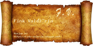 Fink Valéria névjegykártya